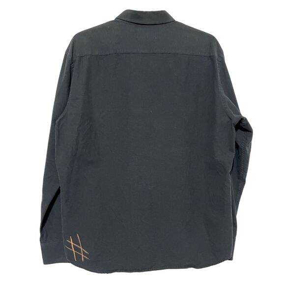 Bleach Painted Trees Landscape Upcycled UNTUCKit Long Sleeve Shirt - Picture 5 of 13